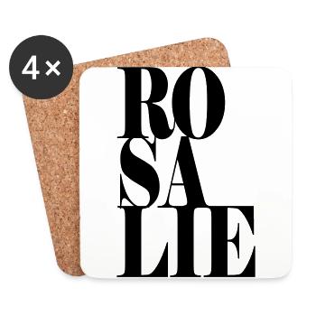 Rosalie Name Vorname Moderne Schrift Wort Art - Untersetzer (4er-Set) - Weiß - Vorne