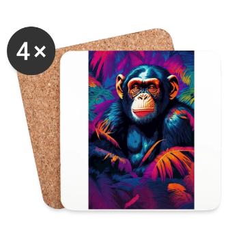 A look into the wild - Coasters (set of 4) - white - Front