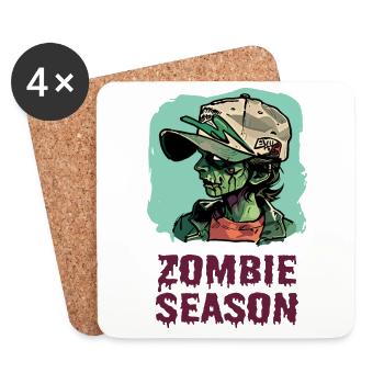Zombie-Saison - Untersetzer (4er-Set) - Weiß - Vorne
