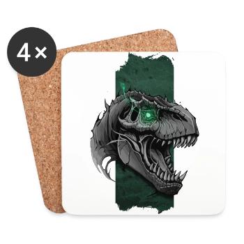 Thunderous Roar: Allosaurus Dominance - Coasters (set of 4) - white - Front