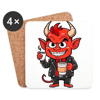 Red Devil - Coasters (set of 4) - white - Front