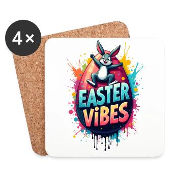 Easter Vibes - Happy Easter - Coasters (set of 4) - white - Front
