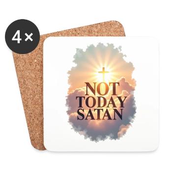 Not Today Satan - Coasters (set of 4) - white - Front