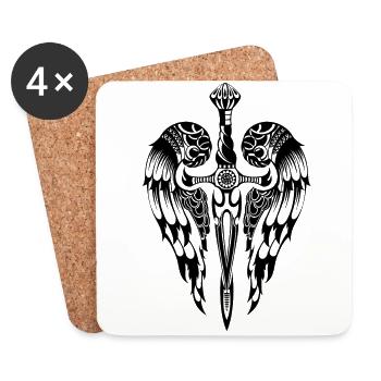 Angel Wings Angels Wings Little Angel Wing Fly - Dessous de verre (lot de 4) - blanc - Devant