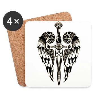 Angel Wings Angels Wings Little Angel Wing Fly - Dessous de verre (lot de 4) - blanc - Devant