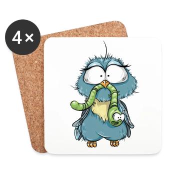 Baby Bird - Dessous de verre (lot de 4) - blanc - Devant