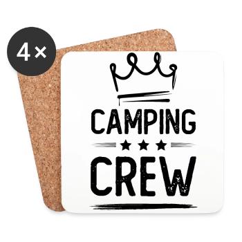 Camping Crew - Untersetzer (4er-Set) - Weiß - Vorne