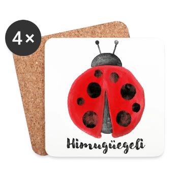 Himugüegeli - Untersetzer (4er-Set) - Weiß - Vorne