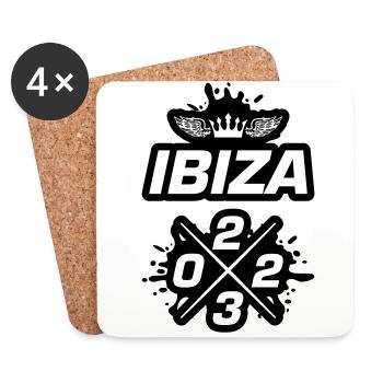 Ibiza 2023 - Untersetzer (4er-Set) - Weiß - Vorne