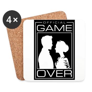 Wedding Couple Game Over Bridal Couple Jga - Coasters (set of 4) - white - Front