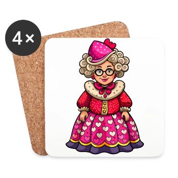 Sweet granny - Coasters (set of 4) - white - Front