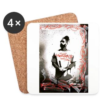Graffiti - Coasters (set of 4) - white - Front