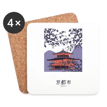 Welcome to Kyoto - Coasters (set of 4) - white - Front