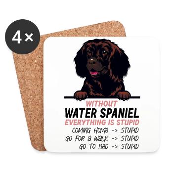 Ohne Water Spaniel ist alles doof - Untersetzer (4er-Set) - Weiß - Vorne