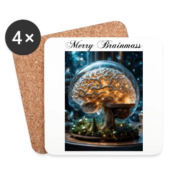 Merry Christmas for a neurologist neuroscientist - Coasters (set of 4) - white - Front