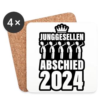 Bachelor Party 2024 Bachelor Party - Coasters (set of 4) - white - Front