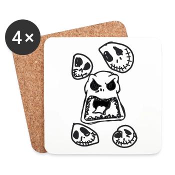 Monster, halloween, skellington,illustration - Untersetzer (4er-Set) - Weiß - Vorne