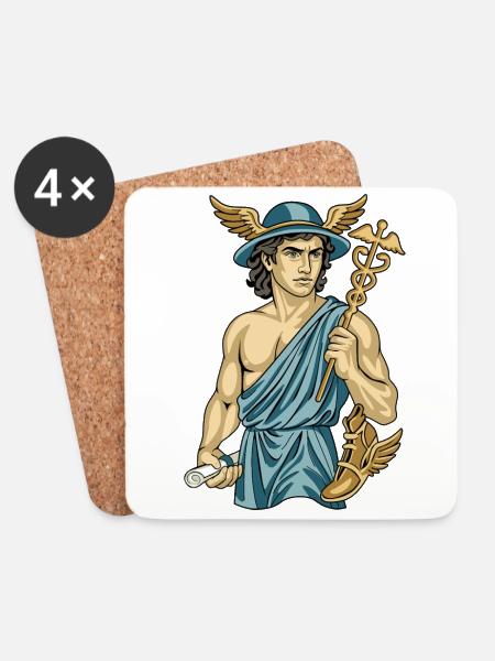 Hermes - Untersetzer (4er-Set) - Weiß