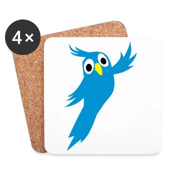 parrot - Coasters (set of 4) - white - Front