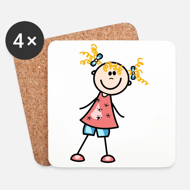 Kind - Untersetzer (4er-Set) - Weiß