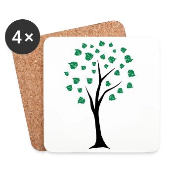 tree - Coasters (set of 4) - white - Front