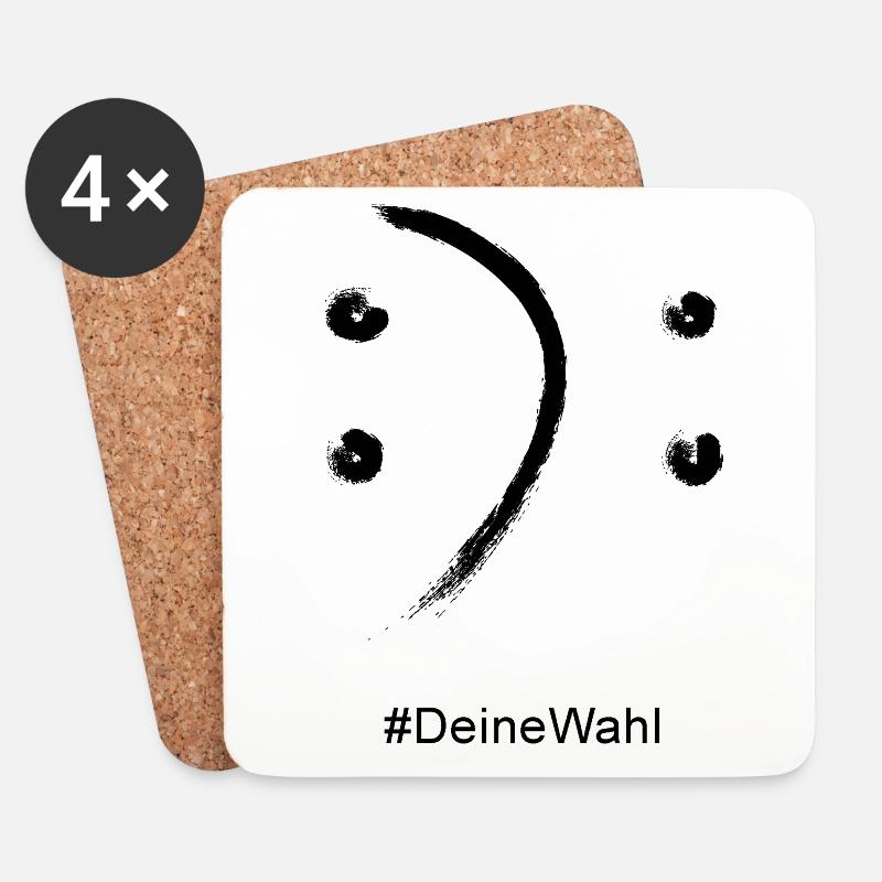 Deine Wahl - Untersetzer (4er-Set) - Weiß