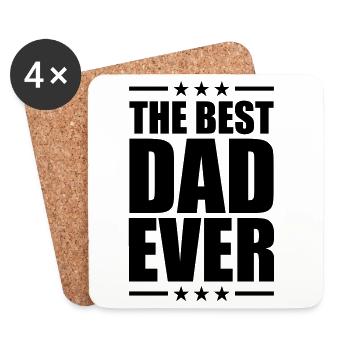 Best Dad Ever - Untersetzer (4er-Set) - Weiß - Vorne