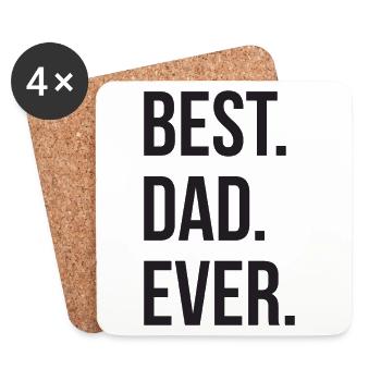 Best Dad Ever - Coasters (set of 4) - white - Front