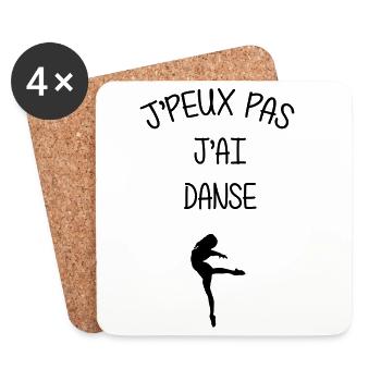 Danse Danseur Danseuse Musique Music - Dessous de verre (lot de 4) - blanc - Devant