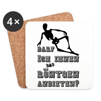 Röntgen anbieten Medizin Geschenk - Untersetzer (4er-Set) - Weiß - Vorne