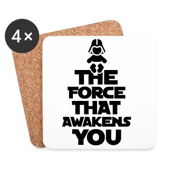 The force that awakens you - Coasters (set of 4) - white - Front