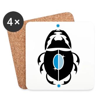 Skarabaeus Glückskäfer - Coasters (set of 4) - white - Front