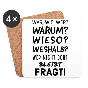 Abstrakter Farbverlauf mit geometrischen Formen - Untersetzer (4er-Set) - Weiß - Vorne
