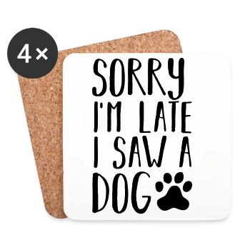 Dog Dogs - Coasters (set of 4) - white - Front