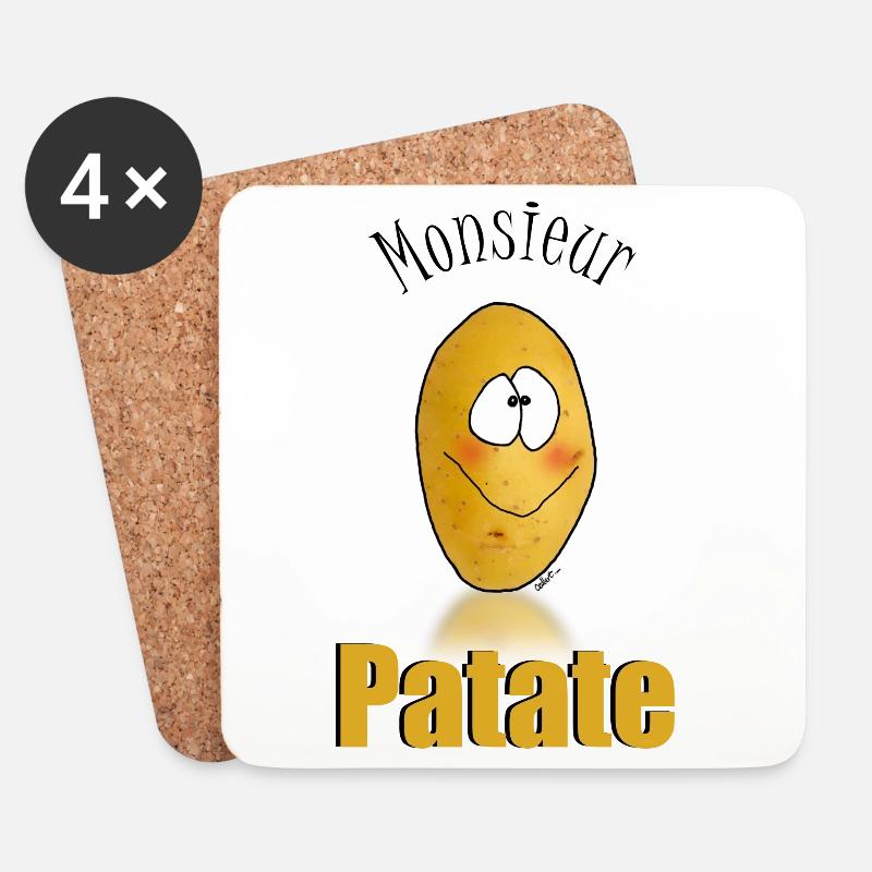 Mr Patate - Untersetzer (4er-Set) - Weiß