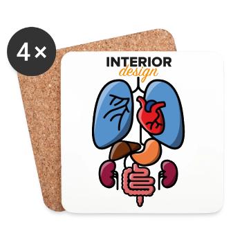 Interior Design - Coasters (set of 4) - white - Front