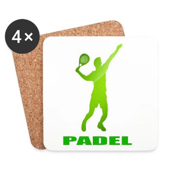 Padel - Coasters (set of 4) - white - Front