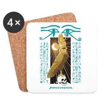 Horus Gott des alten Ägypten - Untersetzer (4er-Set) - Weiß - Vorne