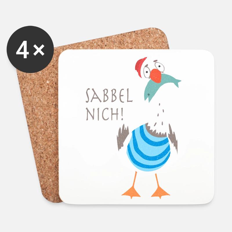 Sabbel nich Norddeutsch Plattdeutsch - Untersetzer (4er-Set) - Weiß
