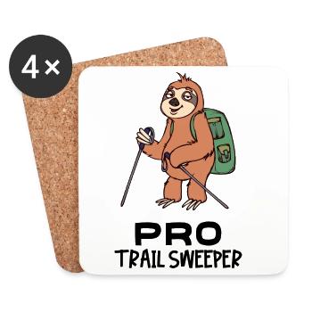 Sloth Statement Animal Mammal Jungle - Coasters (set of 4) - white - Front