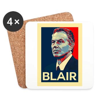 Tony Blair British Politics - Coasters (set of 4) - white - Front