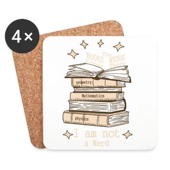 Je ne suis pas un nerd - Dessous de verre (lot de 4) - blanc - Devant