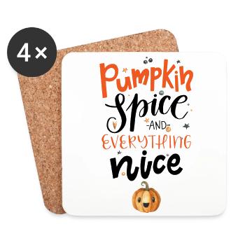 Pumpkin Spice And Everything Nice - Coasters (set of 4) - white - Front