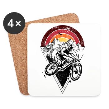 Sunset Ridge Silhouette Arc - Coasters (set of 4) - white - Front
