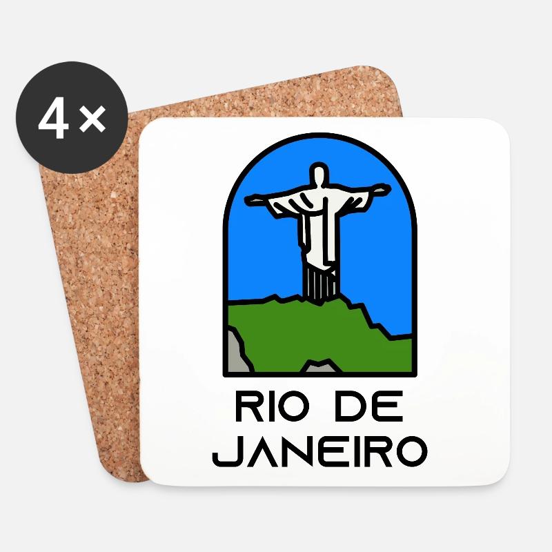 Rio de Janeiro - Untersetzer (4er-Set) - Weiß