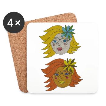 Summer Girls - Coasters (set of 4) - white - Front