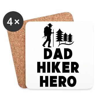 Mountain Hiking Hikers Mountain Peaks Hiking Statement - Coasters (set of 4) - white - Front