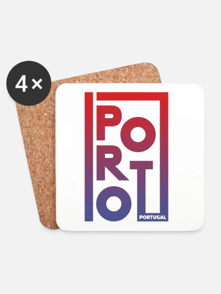 Porto Portugal – Urban Gradient Design - Untersetzer (4er-Set) - Weiß
