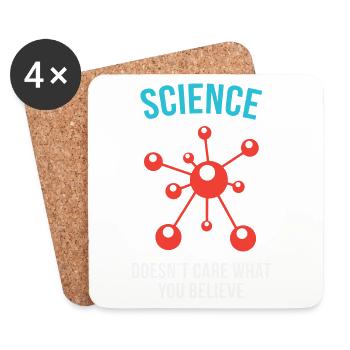 La science ne se soucie pas de ce que vous croyez - Dessous de verre (lot de 4) - blanc - Devant