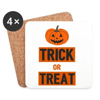 Halloween Trick or Treat - Coasters (set of 4) - white - Front